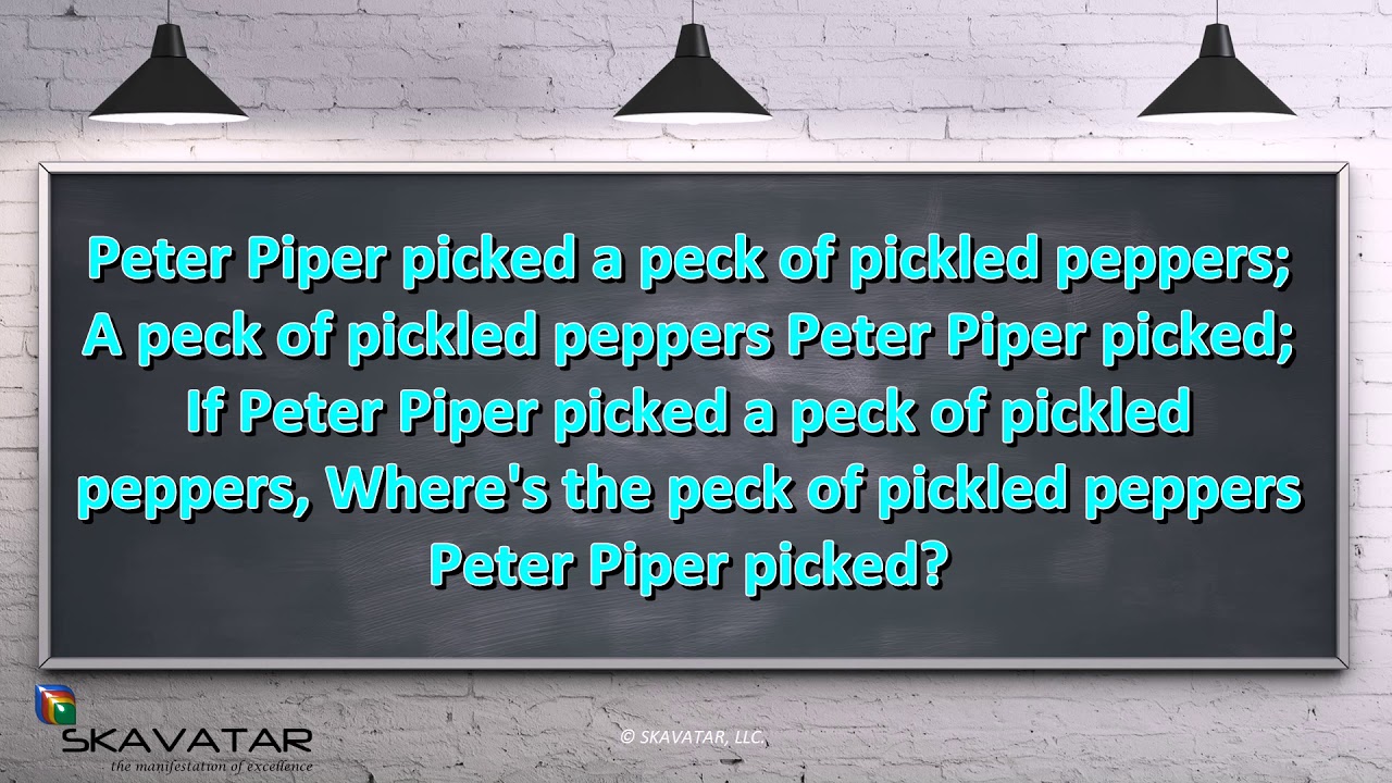 Peter picked pepper. Peter Piper picked a Peck of Pickled Peppers. Скороговорка Peter Piper. Скороговорка на английском Peter Piper picked. Peter picked a Peck of Pickled Peppers tongue Twister.