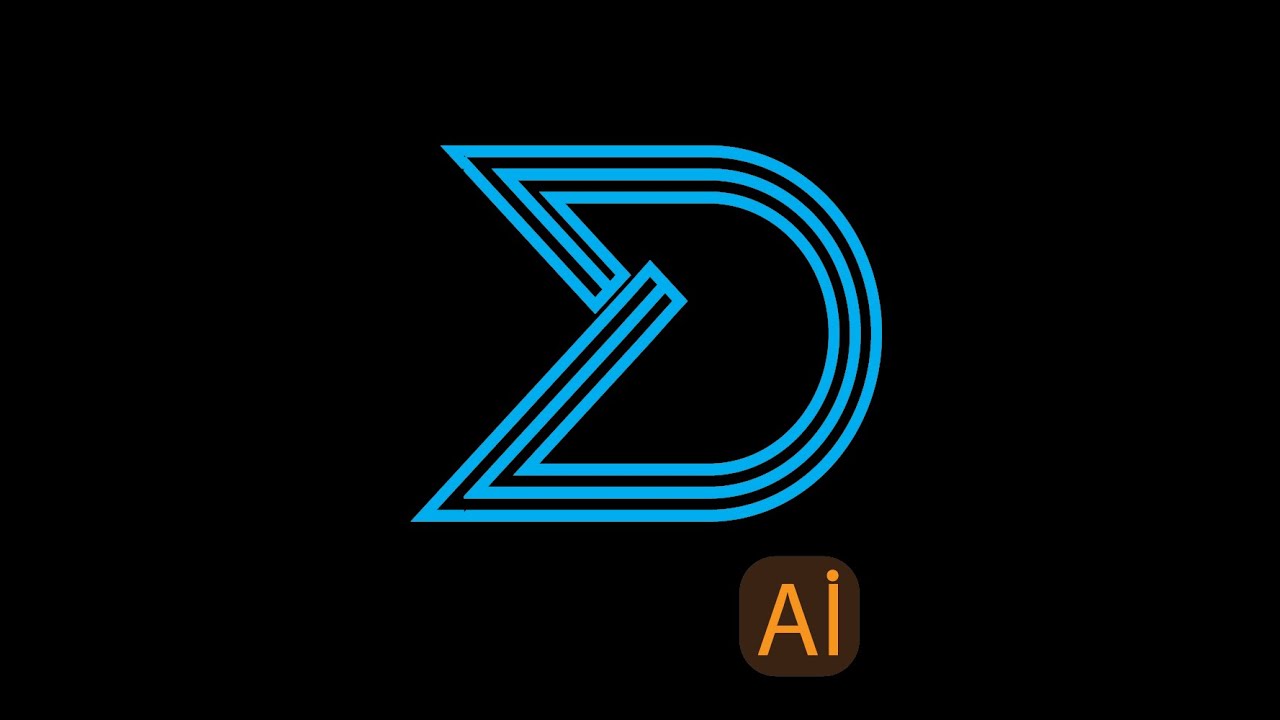 How to creat a stylish Monogram letter D logo tutorial techniques in adobi illustrator cc short.