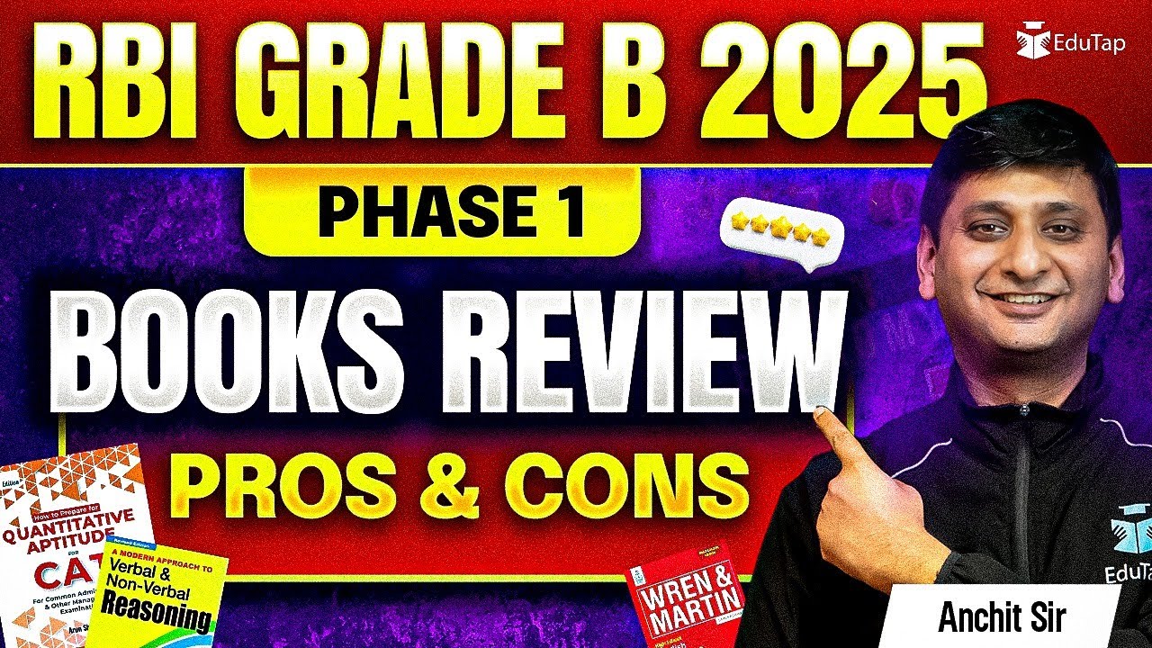 RBI Grade B Books | Best Books for RBI Grade B Phase 1 | RBI Exam Preparation Recommended Books