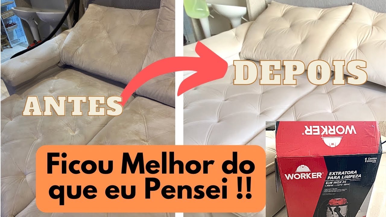 Como Limpar o Sofá com a Extratora worker de Forma Fácil e Rápido
