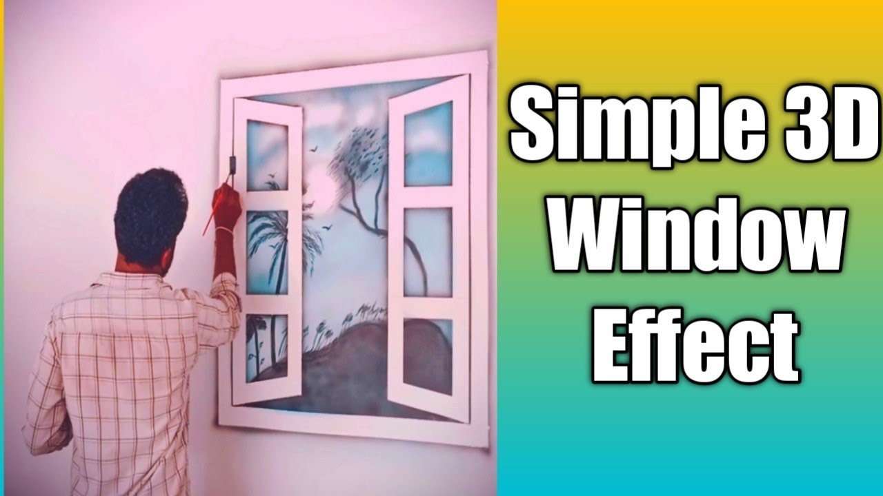 3D Effect window || 3D painting with compressor || Art's || Pencil art ...