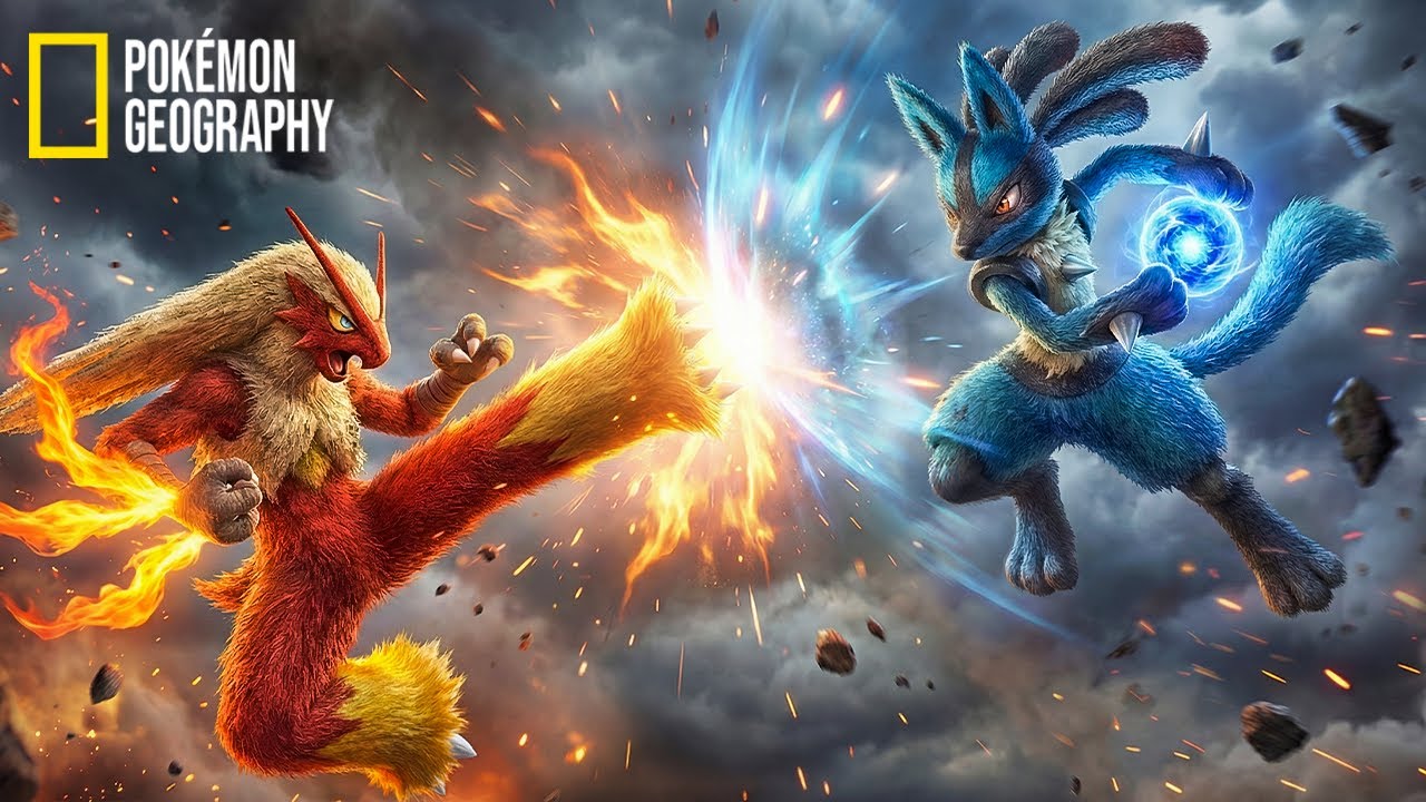 Pokemon In Real Life | NatGeo: Blaziken & Lucario | Real World Combat (Reimagined With AI)