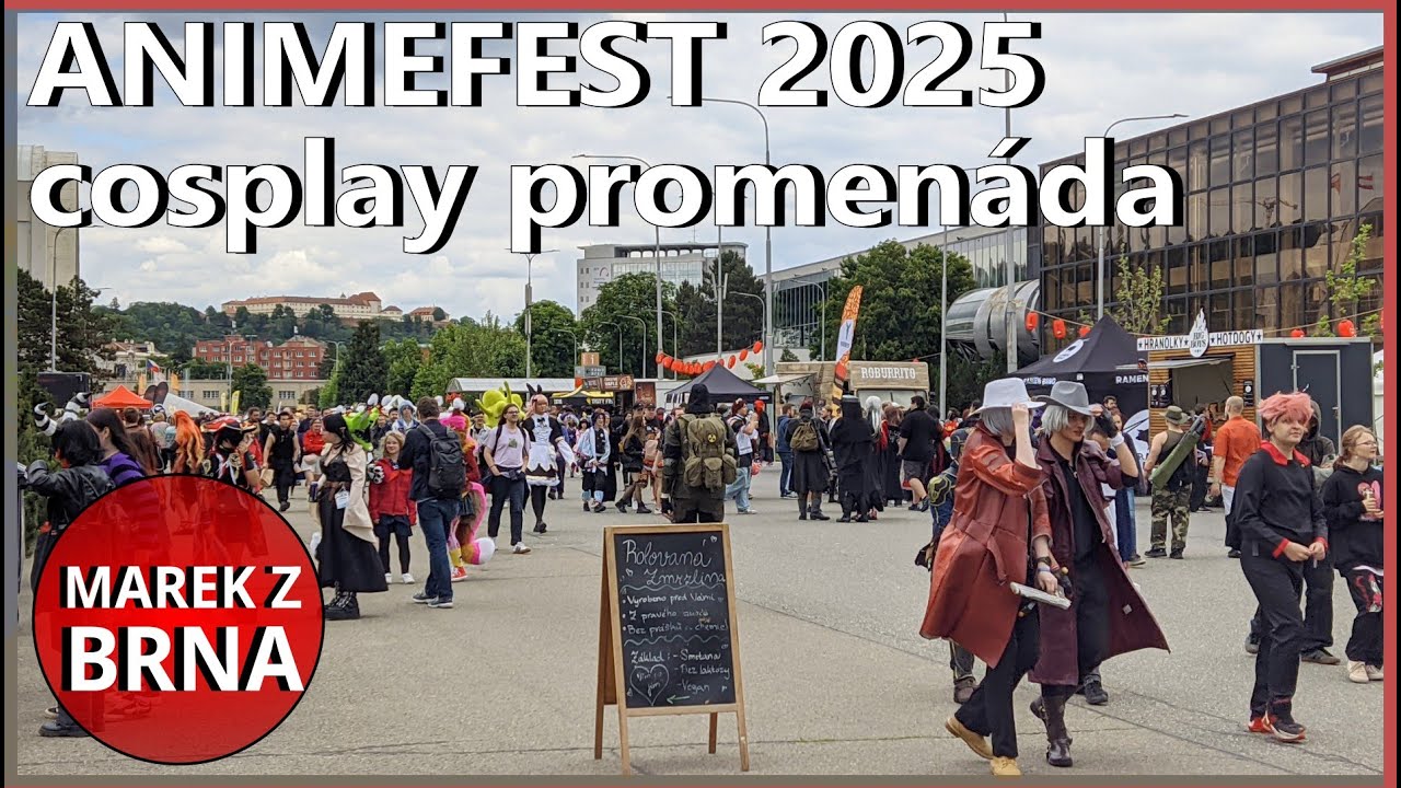 Animefest  2025 cosplay promenáda ve 4K tam  a zpět sobota 