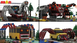 LEGO CURSED THOMAS EXE vs CHOO CHOO CHARLES vs BUS EATER vs CAR EATER | MOC man
