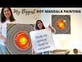 My biggest dot mandala painting i sharing process with tips  tricks i krishna dot mandala