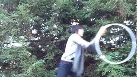 Hoop Tutorial: Horizontal Linear Ghosting (Tracing) (One Hand Dominant) [Slow Motion] [Single Hoop]