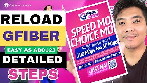 HOW TO RELOAD GFIBER PREPAID USING GCASH AND GLOBE ONE APP