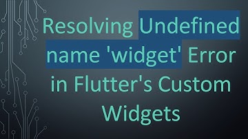 Resolving Undefined name 