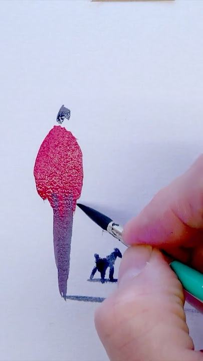 60 Second Watercolour Lesson. Painting People & Dogs