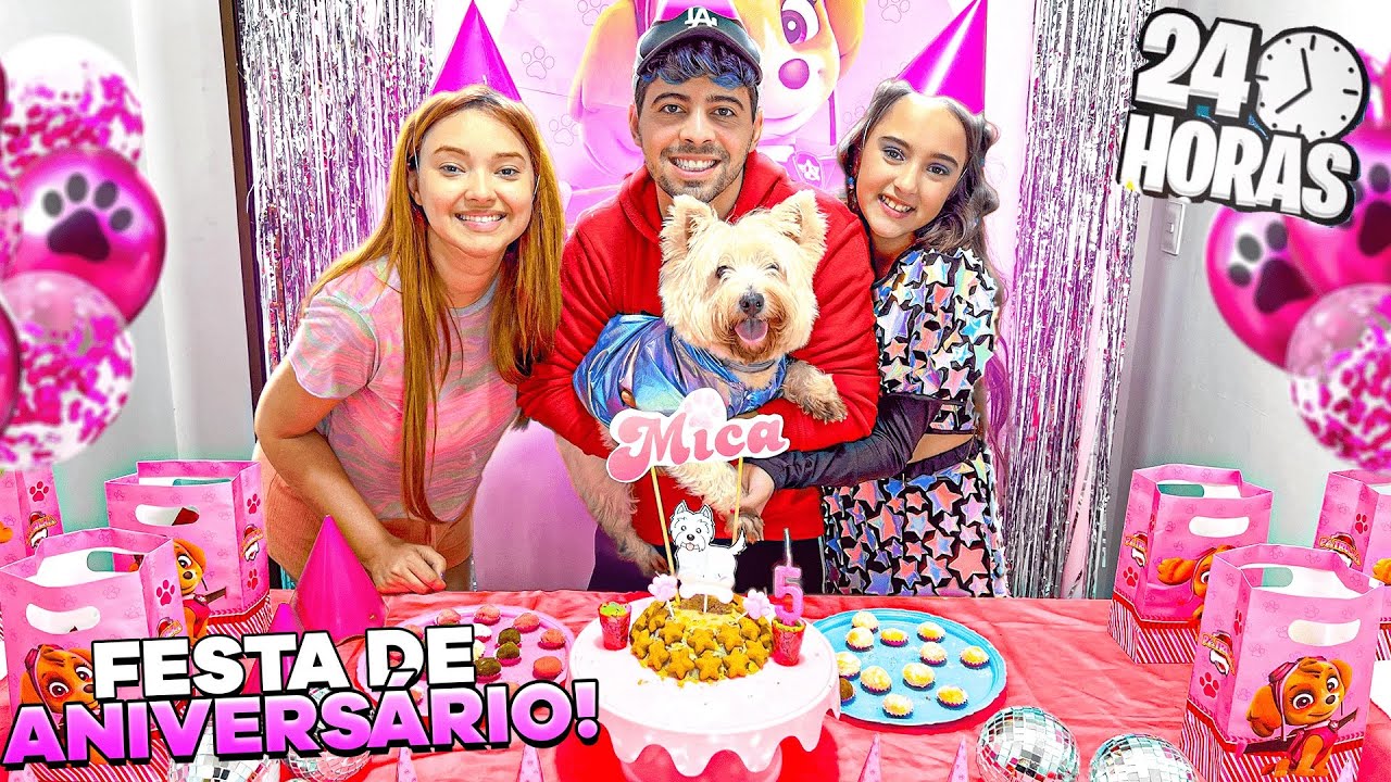 FIZEMOS A MELHOR FESTA DE ANIVERSÁRIO PARA NOSSA CACHORRINHA!! (24 HORAS COM A MICA)