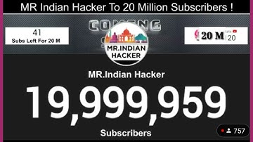 MR. INDIAN HACKER सब्सक्राइबर कैसे बढ़ रहे हैं देखो  🛑LIVE SUBSCRIBE COUNT🛑 #shorts