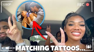 WE GOT MATCHING TATTOOS!!! 😬😳🙃