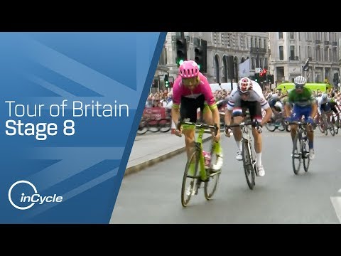 Video: Tour of Britain 2018 Etappe 8: Julian Alaphilippe vinner OVO Energy Tour of Britain mens Caleb Ewan vinner siste etappe