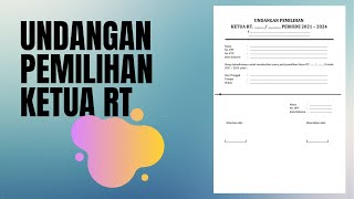 Undangan Pemilihan Ketua RT