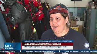 Ambulâncias vandalizadas no Beato