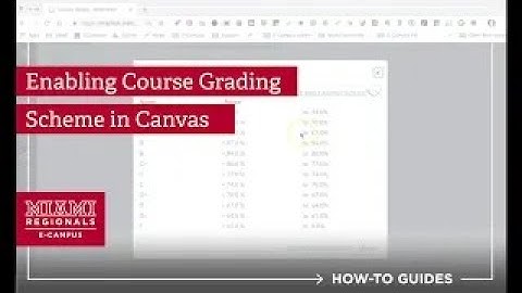 Enabling Course Grading Scheme in Canvas