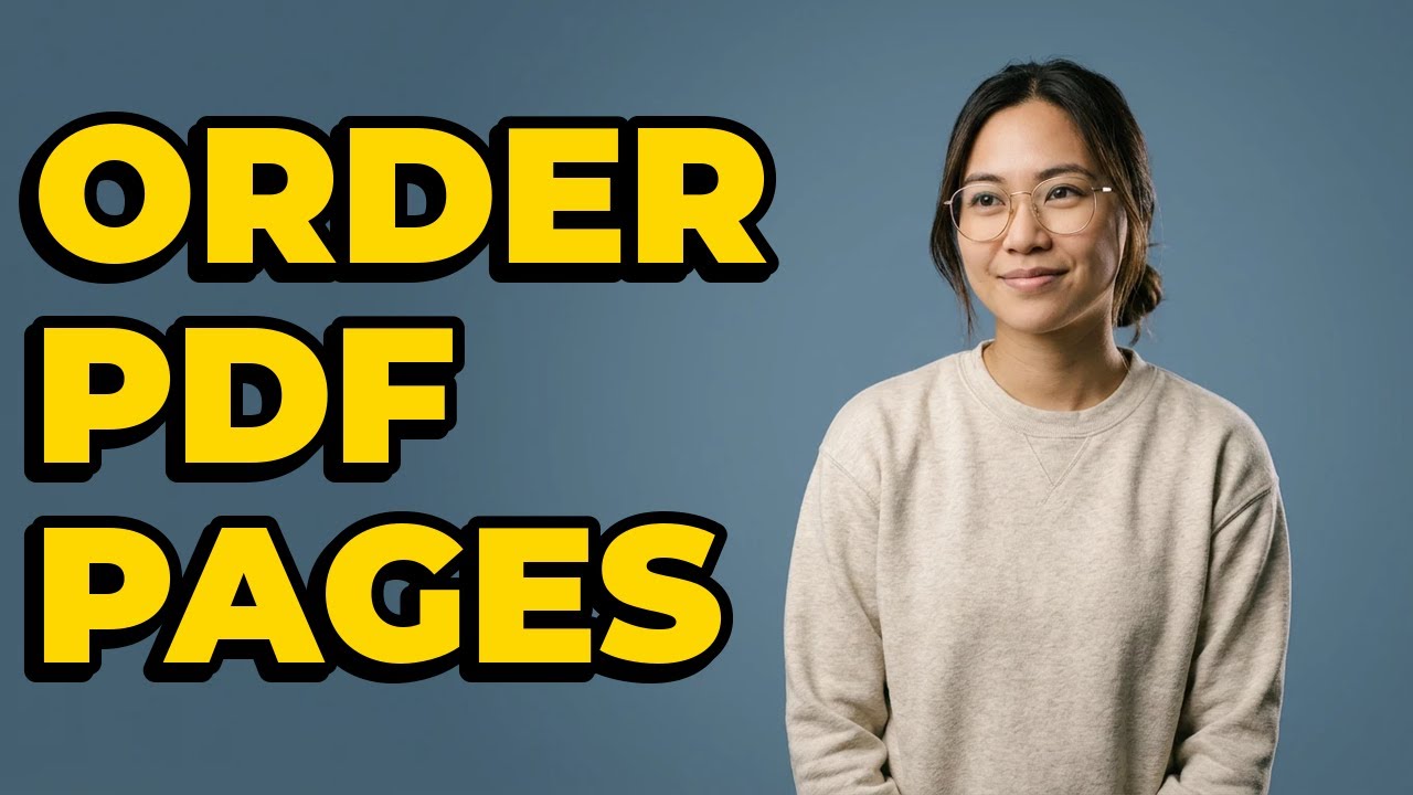 How Do I Order Pages When Combining PDFs In Acrobat?