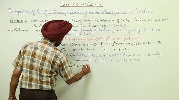 ONLINE ICSE CLASS 11 MATH l The Circles | Equation of the Families of Circles l L47