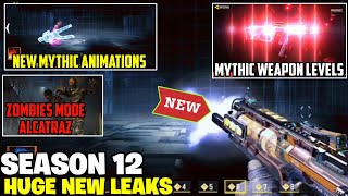 Season 12 New Mythic Weapon Level Up Animations Cod Mobile | New Zombie Mode In Alcatraz Codm | S12