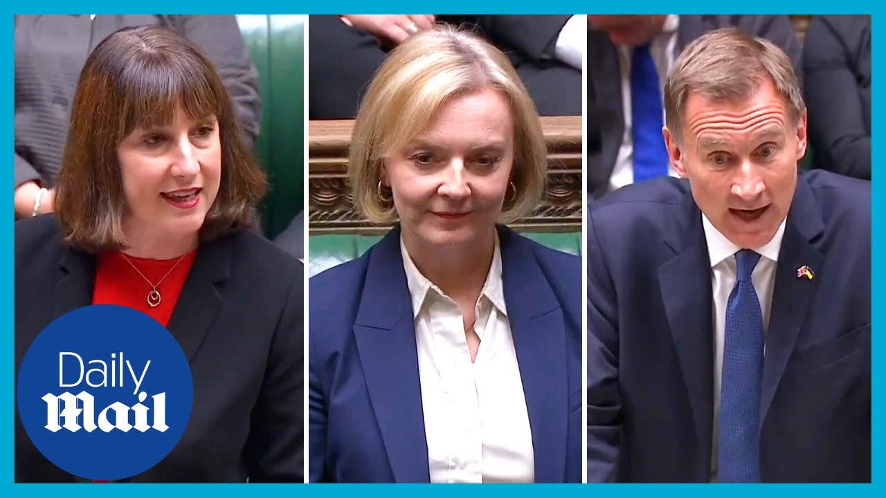 Jeremy Hunt and Rachel Reeves tear into each other while Liz Truss sits by