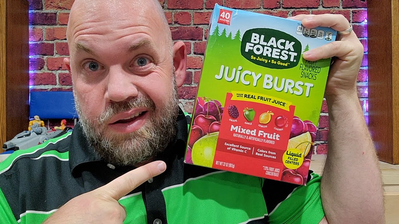 Review for Black Forrest Juicy Burst fruit snacks with real juice YouTube