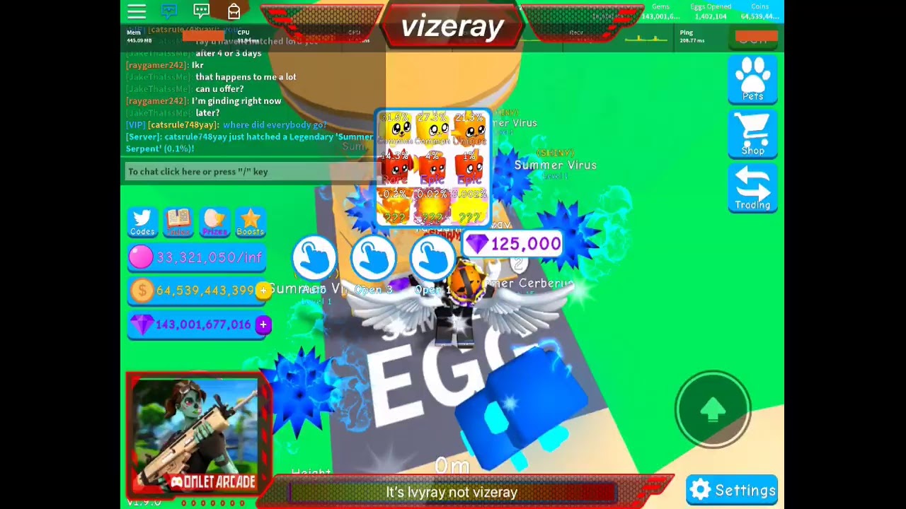 Hatching for secret pet Lord Shock bubble gum simulator YouTube