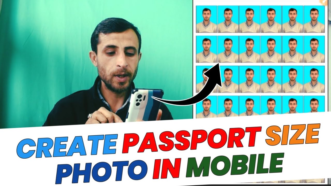 create passport size photo in mobile| kashmiri language | A4 | 4by6 | 