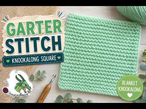 Knooking Garter Stitch Square Tutorial | Easy Blanket Knookalong Square #10