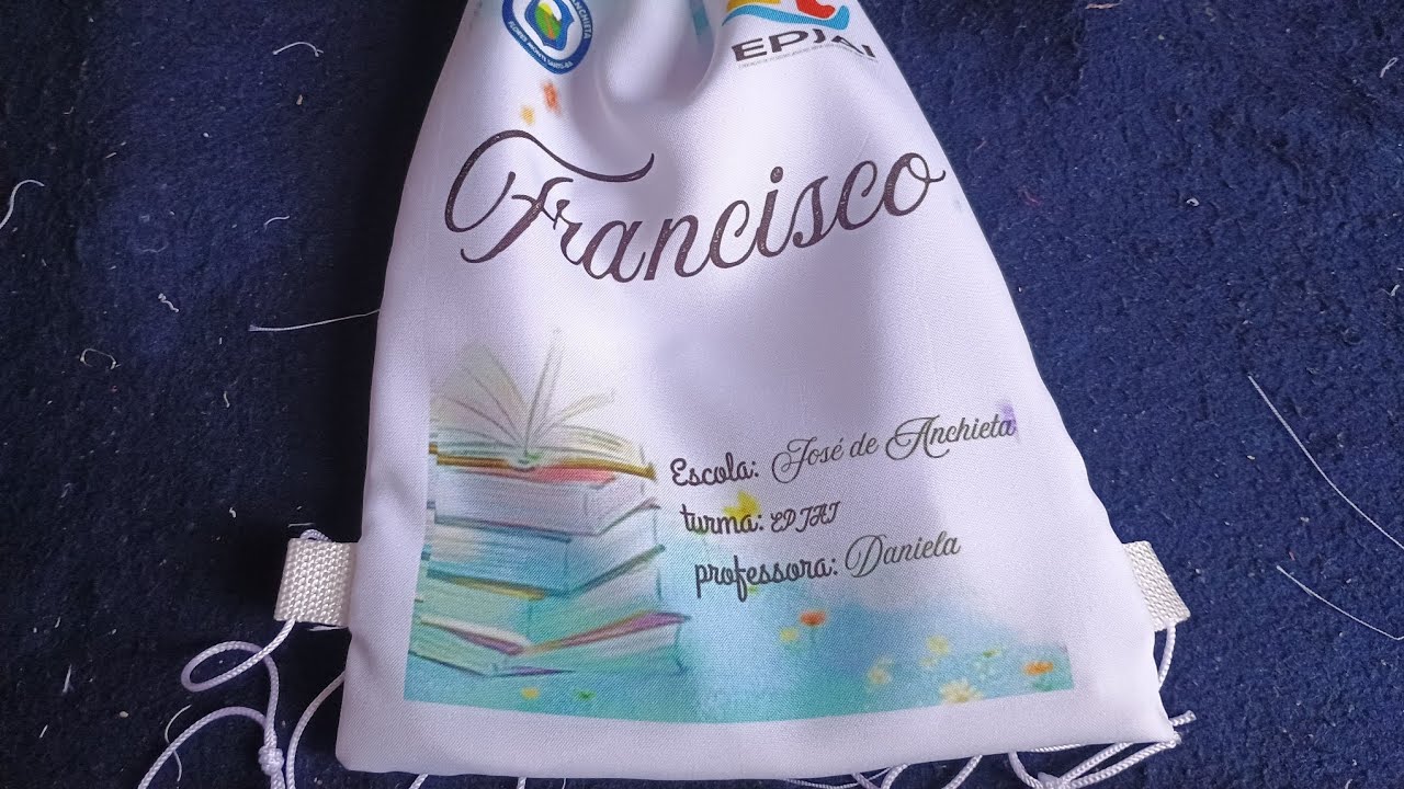 Como fazer sacochila personalizada 
