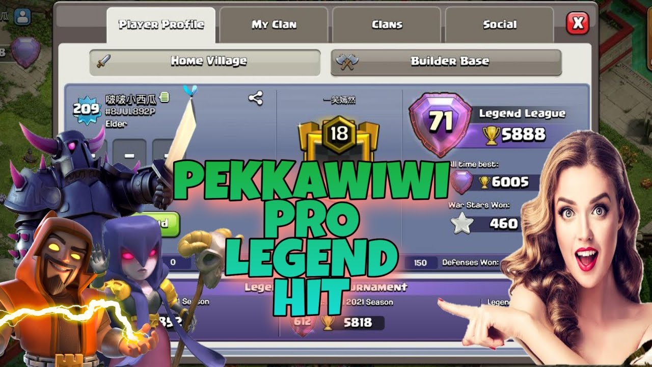 Global Top player legend hit | 5888+ legend Attacks | pekkawiz, pekka smash Attacks | Chinese army