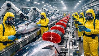 How Tuna Belly Canned Fish Is Made | Inside the Mega Seafood Factory Process