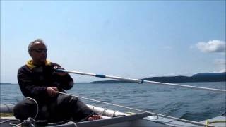 Strike 18 trimaran showing fingertip steering.wmv