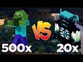 500 ZOMBİ VS 20 WARDEN !!! Minecraft: Mob Savaşları #11