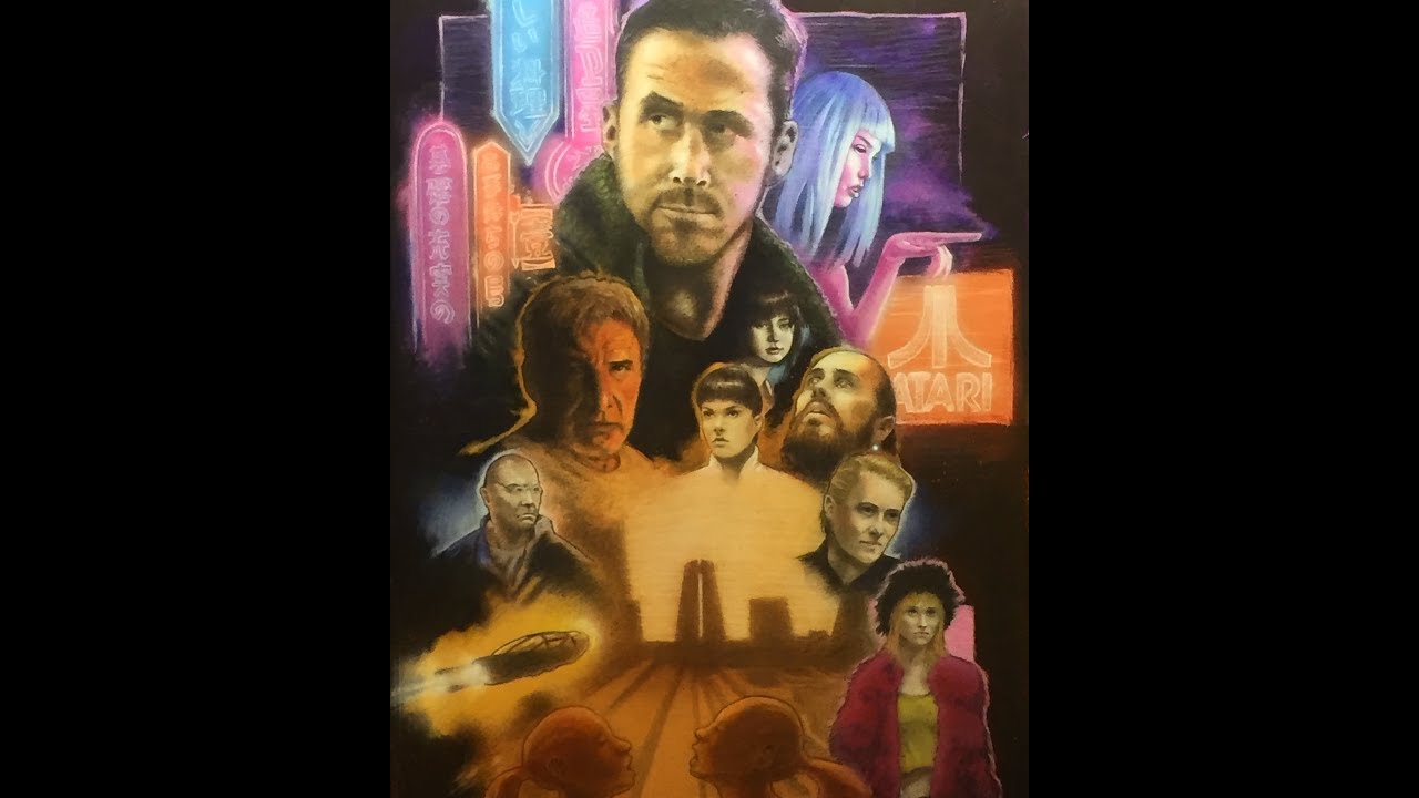Blade Runner 2049 -- Speed Drawing & Painting, Movie Review