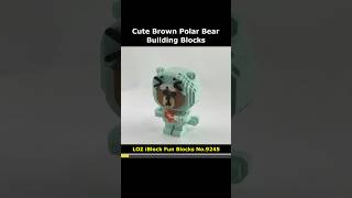 Brown Polar Bear No.9245 Blocks #Bear #Brown #LINE #LOZ #Lego #MiniBlock #NanoBlock