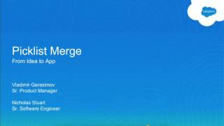 Picklist Merge App Demo (3/23/2017)