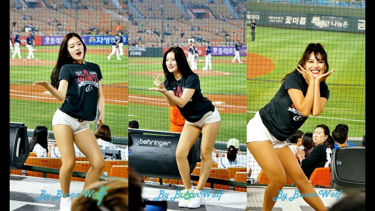 170919 롯데 치어리더 표은지, 금보아 직캠 / 4K FANCAM 사직야구장 by BusanWolf - YouTube