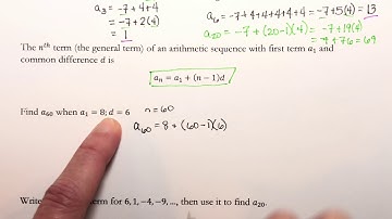 (1314) Section 8.2 Arithmetic Sequences Part 1/2