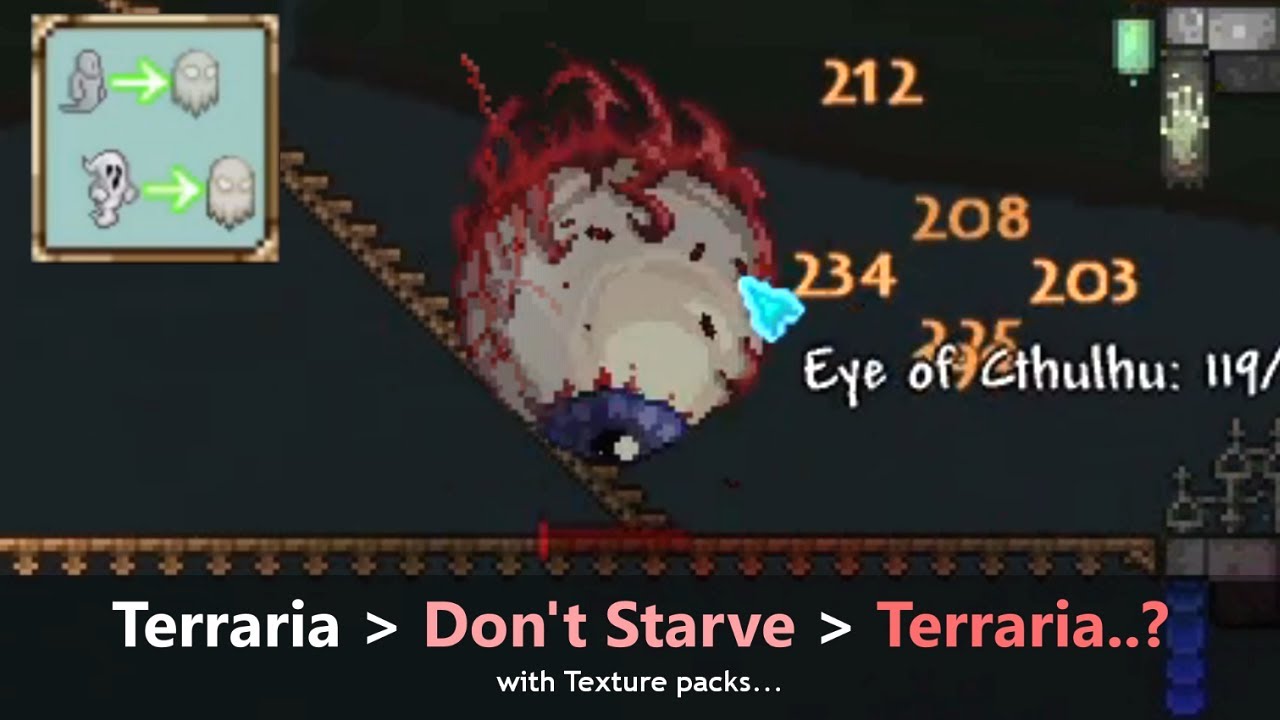 Terraria texture packs that bring Don't starve to the game