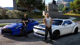 GTA V | VIN DIESEL VS PAUL WALKER |  DRAG RACE ✪ FAST 8