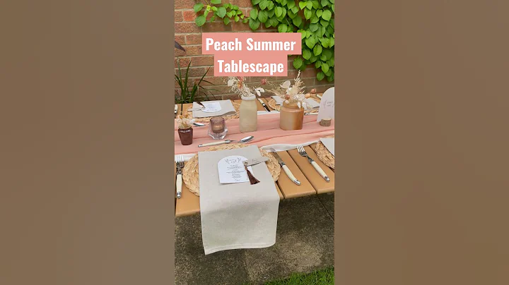 Peach & cream tablescape for rustic wedding couples. #weddingtable #weddingstyling #weddingideas