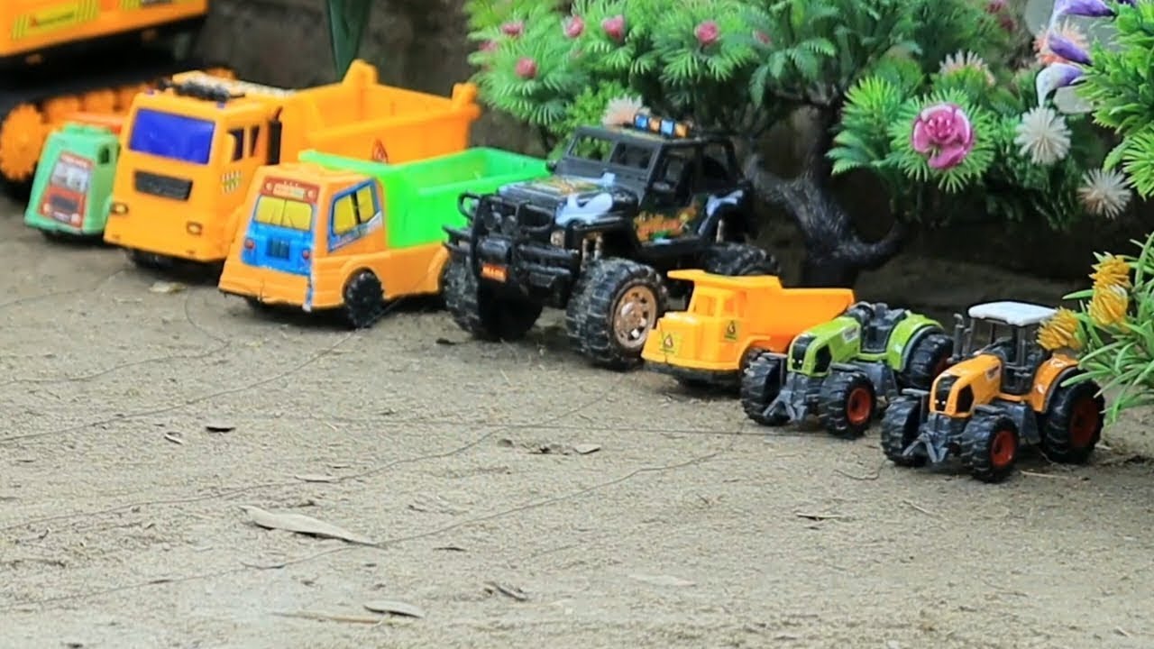 Diy tractor, dojar gadi, crane truck, jac truck, mini car, excavator ...