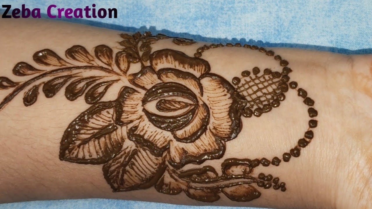Beautiful Flower Front Hand Mehndi Design | Rose Flower Mehndi | Mehndi Design