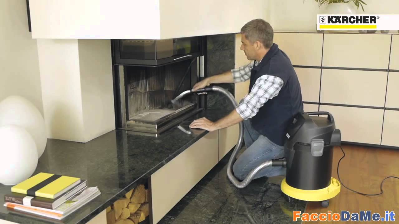 Aspiracenere Aspiratore Aspirapolvere Kaercher AD3.200 per Ceneri Fusto in  Metallo 17lt 1200w - YouTube