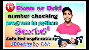 check weather given number is Even or Odd | in python | in telugu | coding life telugu | Python |