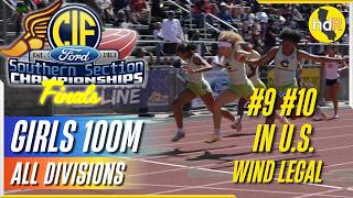 2026 TF - CIF-SS Ford Track and Field Finals - Girls 100M Dash - All Heats - #9 & #10 in U.S.!!!