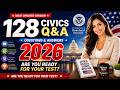 2026, New 128 Civics Questions RANDOM I 128 Civics Questions and Answers | 128 Civics Test #n400