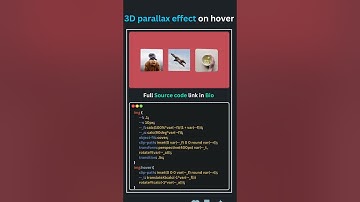 Learn  How to Create a 3D Parallax Effect on Hover with CSS  #coding