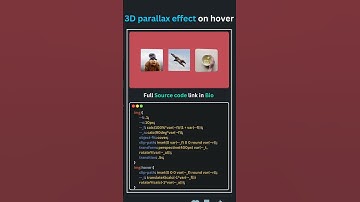 Learn  How to Create a 3D Parallax Effect on Hover with CSS  #coding