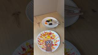 Kid / toddler turkey sponge painting craft 🦃 #turkey #craft  #kidscrafts #kidactivities